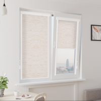 Рулонні штори закритого типу пласкі напрямні linen beliy
