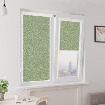 Тканинні ролети закритого типу пласкі напрямні Aroma green